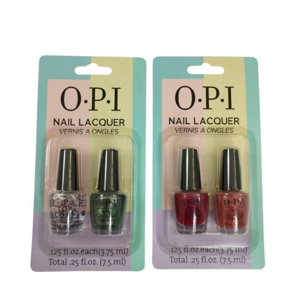 OPI Mini Nail Polish Set of Two Brand New 4 bottles total Nail Laquer